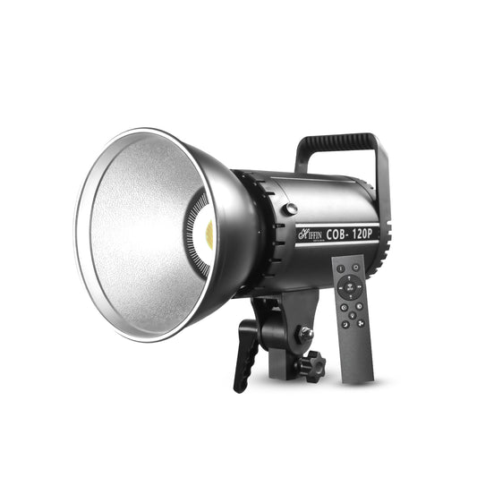 COB-120P Professional 120W Bi-Color Video Light for Studio Film Recording, 3200K-5600K Dimmable with Remote Control