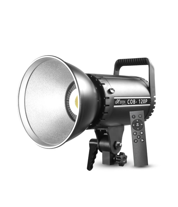 HIFFIN COB-120P Professional 120W LED Video Light for Studio Film Recording, 3200K-5600K Dimmable with Remote Control