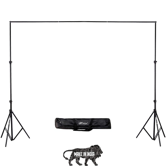 HIFFIN 9Ft X 9Ft Studio Background Support Kit for Photography and Videography | Portable and Foldable Stand Kit with Carry Bag