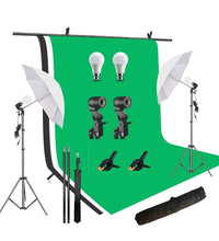 HIFFIN® Green | White | Black Screen Backdrop 6x10 ft with 9 ft Stand - 6x9 ft Photography Backdrop with 2 Pcs Spring Clamps, 1PCs Carry Bag (T Shape Kit C2 C3 B|W|G & Single Holder Kit M2)