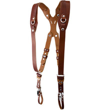 HIFFIN Clydesdale Pro Dual Leather Camera Harness (Large, Tan)