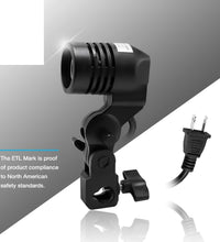 HIFFIN E27 Single Blub Holder Set of 2 Pcs Photography Photo Light Lamp Bulb Bracket Studio