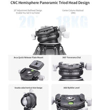 ULANZI Zero X Lightweight Travel Tripod Full Carbon Professional Outdoor Tripod Monopod with Panoramic Ball Head Tripod Camera Tripod