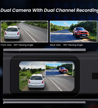 HIFFIN RoadCam X2 Dual Channel Recording Front 4K + Rear 1080P Dashcam with 1.47" Screen, Super Night Vision & WiFi, G-Sensor, Loop Recording, Parking Monitor. Ideal for Safety & Security