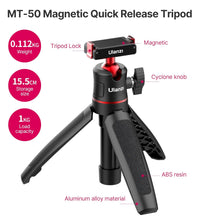 Mini Tripod for DJI Action 2 - MT-50 Small Tripod Magnetic Quick Release 3 Adjustment Extendable Handle Vlog Accessory Tripod Grip for DJI Action 2