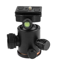 HIFFIN®Professional Metal 360 Degree Rotating Panoramic Ball Head with 1/4 inch Quick Release Plate and Bubble Level,up to 17.6pounds/8kilograms,for Tripod,Monopod,Slider,DSLR Camera,Camcorder