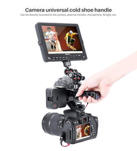 UURig R005 Camera Hot Shoe Top Handle Grip, Universal Video Stabilizing Rig W 3 Cold Shoe Adapters for Sony A7III to Mount Microphone, LED Light, Monitor, Easy Low Angle Shots Metal,Black