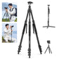 Ulanzi TT35 Hiking Stick Tripod Kit, Travel Camera Tripod Monopod, 57.48" Detachable Carbon Fiber Tripod Stand Kit with 3 Hiking Pole & Mini Tripod & Removable Arca QR for DSLR Camera Camcorder