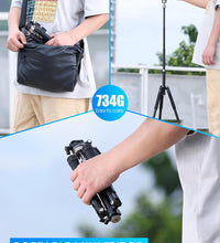 ULANZI MT-63 Mini Phone Tripod, 57" Portable Foldable Aluminum Alloy Extendable Camera Tripod with 2 in 1 Phone Clip, 360° Ball Head Travel Lightweight Tripod for iPhone DSLR Camera Max Load 5KG/11LBS