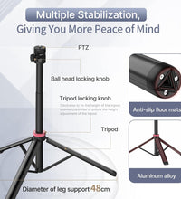 ULANZI MT-79 Extendable Tripod Aluminum, 81" Portable Adjustable Light Stand with 1/4" Screw, 360° Ball Head Camera Phone Tripod for Camera Video Light Smartphone, Lightweight for Travel