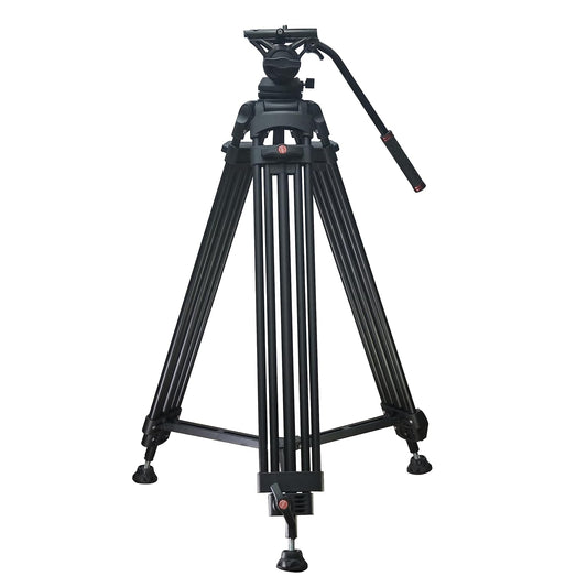 HTR-606 (DV-1801) Professional Video Tripod with Fluid Head, 10KG