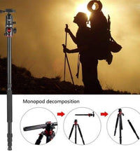 HIFFIN HF-550 Tripod, 1.651M (65") Special Quality Camera Tripod for Canon Nikon DSLR, Aluminum Alloy Tripod with 360 Degree Ball Head, Professional Tripod for Travel and Work