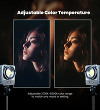 HIFFIN HF-250PRO Wonder Series 250W LED Studio Light | 17,800lm High Brightness | CRI 95+ | CCT 2700K-6500K | Bowens Mount | AC Powered | App Control | Professional Light for Videography, Portraits & Professional Shoots