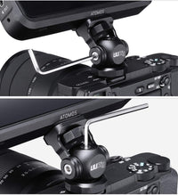 UURig R015 Ballhead Adjustable Angle Camera Monitor Mount Bracket, 1/4" Screw Tripod Mounting Head Arri Locating Applicable, Video Shooting Photography Accessories