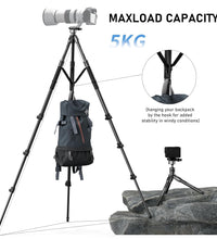 Ulanzi TT35 Hiking Stick Tripod Kit, Travel Camera Tripod Monopod, 57.48" Detachable Carbon Fiber Tripod Stand Kit with 3 Hiking Pole & Mini Tripod & Removable Arca QR for DSLR Camera Camcorder