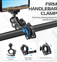 ULANZI MP-5 Aluminum Bike Motorcycle Handlebar Mount for GoPro & Phone, Camera Clamp Mount Accessory with Double Ball Head, Compatible with iPhone Samsung 4.7"-6.4" Phones & Action Cameras