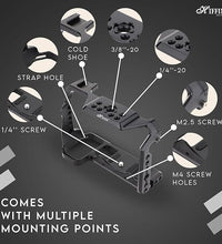 HIFFIN Upgrade Metal Cage for Nikon Z6II Z7II Z6 Z7 Z6ii Z7II Mirrorless, Extension Mount Microphone Fill Light Bracket Filming Accessories, with Cold Shoe