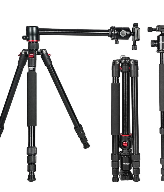 HIFFIN HF-550 Tripod, 1.651M (65") Special Quality Camera Tripod for Canon Nikon DSLR, Aluminum Alloy Tripod with 360 Degree Ball Head, Professional Tripod for Travel and Work