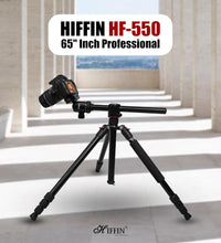 HIFFIN HF-550 Tripod, 1.651M (65") Special Quality Camera Tripod for Canon Nikon DSLR, Aluminum Alloy Tripod with 360 Degree Ball Head, Professional Tripod for Travel and Work