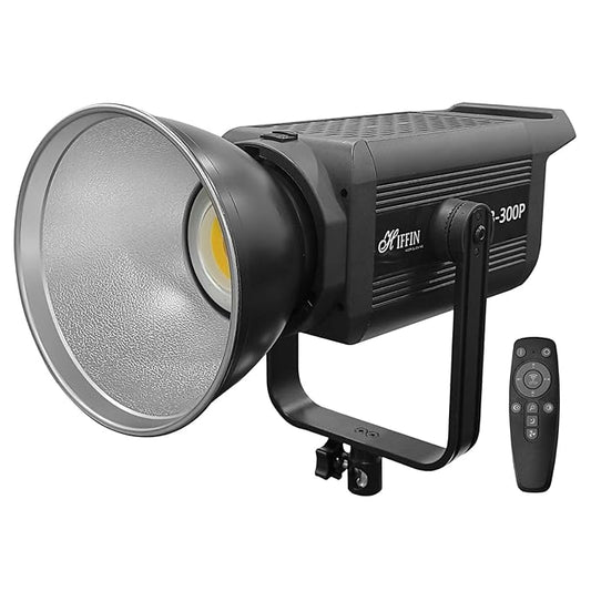 COB-300P 300W LED Video Light, 2800K-6800K Dimmable, Remote Control