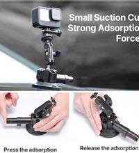 ULANZI Suction Cup Mount for Gopro iPhone - ULANZI SC-01 3in Pump-actived Vacuum Suction Mount Magic Arm Phone Holder Action Cam Adapter Car Boats Windshield Window Mount for Gopro Hero insta360 DJI Action