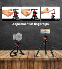 HIFFIN HTR-11 Mini Flexible Tripod, Tripod Stand with Phone Holder, Cold Shoe Mount and 1/4 Screw for Magic Arm Compatible with Smartphone, DSLR, and Action Cameras. Product Dimensions: 31 x 6 x 6 cm; Weight:300 g