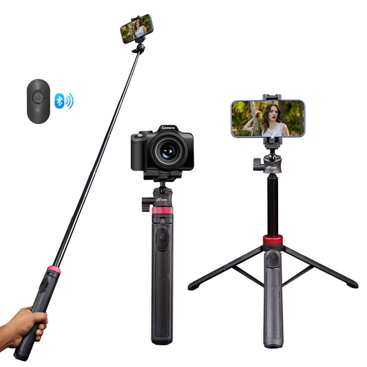 HTR-44,  Extendable By 44", Tripod with Bluetooth Button, 360° Ball Head