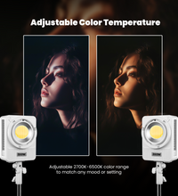 HIFFIN 350W Wonder Series LED Video Light, High CRI 95+, Ultra Bright 18300 lux@1m, Adjustable CCT 2700K-6500K, Continuous Output COB Light with App Control for Professional Photography & Videography