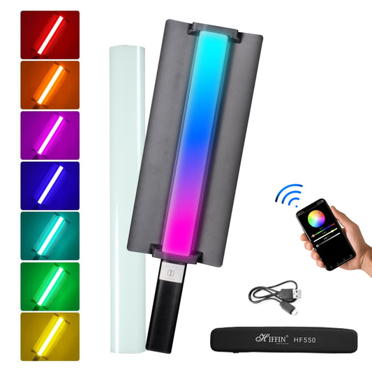 HF-550 RGB LED Stick Light 30W, 2500K-9900K, 24 FX, 4000 mAH BATTERY | App Control