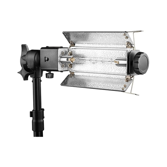 HIFFIN® Porta Light 1000w/3600k/240v with 5 Meter Wire and 1 Blub 1000w in (Black Color) with Silver Reflector in Porta Light