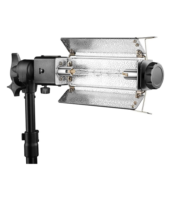 HIFFIN® Porta Light 1000w/3600k/240v with 5 Meter Wire and 1 Blub 1000w in (Black Color) with Silver Reflector in Porta Light