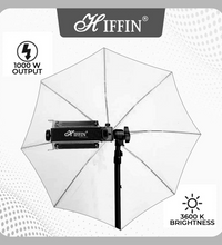 HIFFIN® Porta Light 1000w/3600k/240v with 5 Meter Wire and 1 Blub 1000w in (Black Color) with Silver Reflector in Porta Light