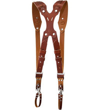 HIFFIN Clydesdale Pro Dual Leather Camera Harness (Large, Tan)