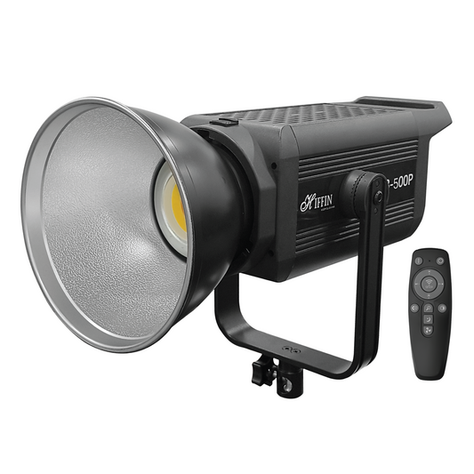 HIFFIN COB-500p Continous Light For Photography, 500W, 2800-6800 CCT, 9FX MODE, 0-100% Brightness