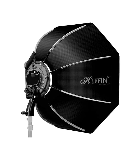 HIFFIN (90cm) Lightweight & Portable Soft Box Comes with S2 Type Bracket & 2 Diffuser Sheets | Carrying Case | Compatible with All Flash Speedlights (Octagonal Softbox 90cm)