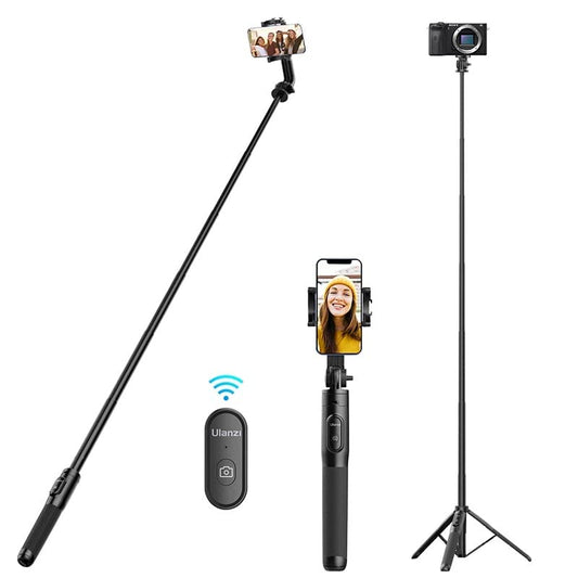 Ulanzi SK-03 1.6M Livestream Selfie Stick 360 Rotation Bluetooth 10M Remote Control Selfie Tripod with Extend Cold Shoe