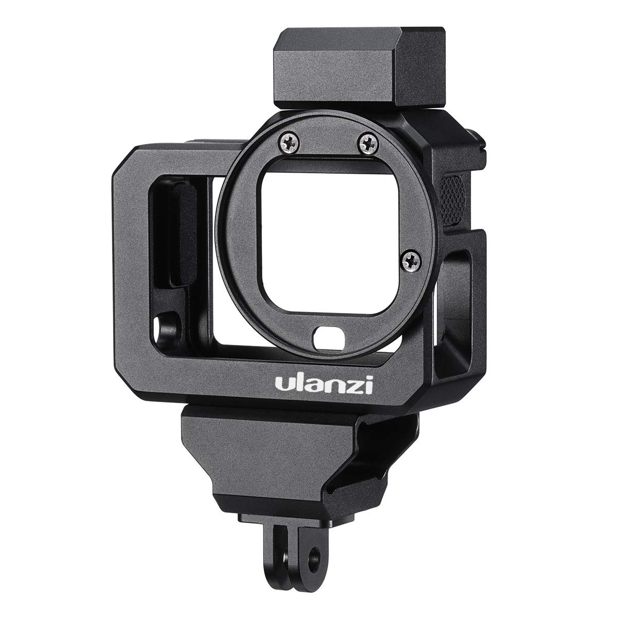 ULANZI G8-5 Aluminum Video Cage for GoPro 8, Dual Cold Shoe Mount Vlog Case Housing Shell Protective Frame Mount w 52mm Filter Adapter Charging Interface for GoPro Hero 8 Black