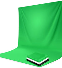 HIFFIN® 8 x 12 FT 3 PCS | Black | White | Green LEKERA Backdrop Photo Light Studio Photography Background