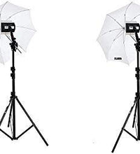 HIFFIN® Studio Home 33 Umbrella Stand Setup with S1 Pro Bracket Umbrella Adapter B-Bracket and Stand Double Set with Continuous/Video Light with 1000...