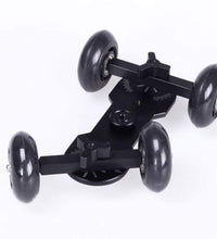 HIFFIN® New Black DSLR Skater Wheel Camera Truck Top Dolly Kit + 7inch Articulate Magic Arm