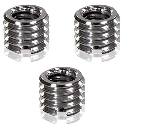 HIFFIN® Metal 1/4" to 3/8" Tripod Convert Screw Adapter 3/8" to 1/4" Reducer Bushing Convert Screw Adapter for Tripod Monopod Ballhead Stand and Video Light DSLR SLR (Pack of 3)