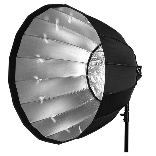 HIFFIN® 120cm Deep Parabolic Soft Box with Bowens Mount Adapter Ring for Aperture (Black)