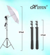 HIFFIN® White Screen Backdrop 8x12 ft with 9 ft Stand - 3 Packs 6x9 ft Photography Backdrop with 2 Pcs Spring Clamps, 1PCs Carry Bag (T Shape Kit C2 C1 W & Double Holder Kit M2)