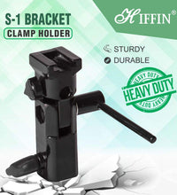 HIFFIN® Studio Home 33 Umbrella Stand Setup with S1 Pro Bracket Umbrella Adapter B-Bracket and Stand Double Set with Continuous/Video Light with 1000...