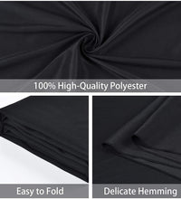 HIFFIN® PRO 8 ft. X 12 ft. Long Life Time Reusable Black Screen Chromakey Photo Video Photography Studio Fabric Backdrop, Background, Pure Black Muslin, Photography Studio