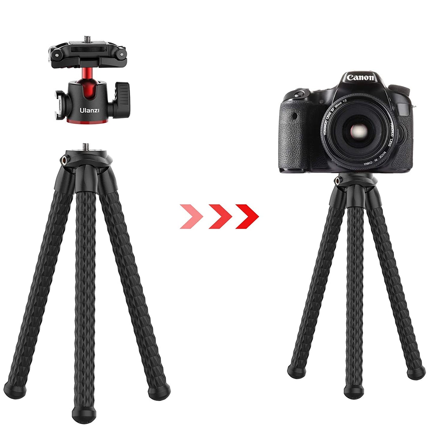 ULANZI MT-33 Camera Tripod, Flexible Mini Tripod with 1/4" Screw for Magic Arm, Octopus Tripod